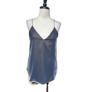 Express NWT Iridescent Grey Velvet Strappy Tank Size XS